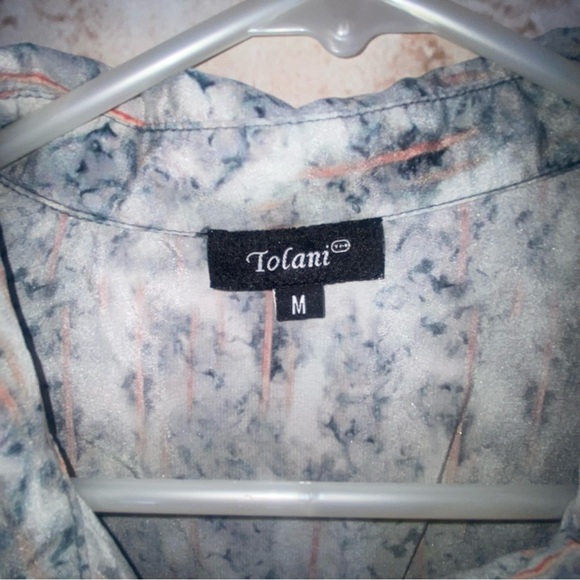 Tolani Silk Sleeveless Shirt Dress Size Medium - Picture 5 of 6